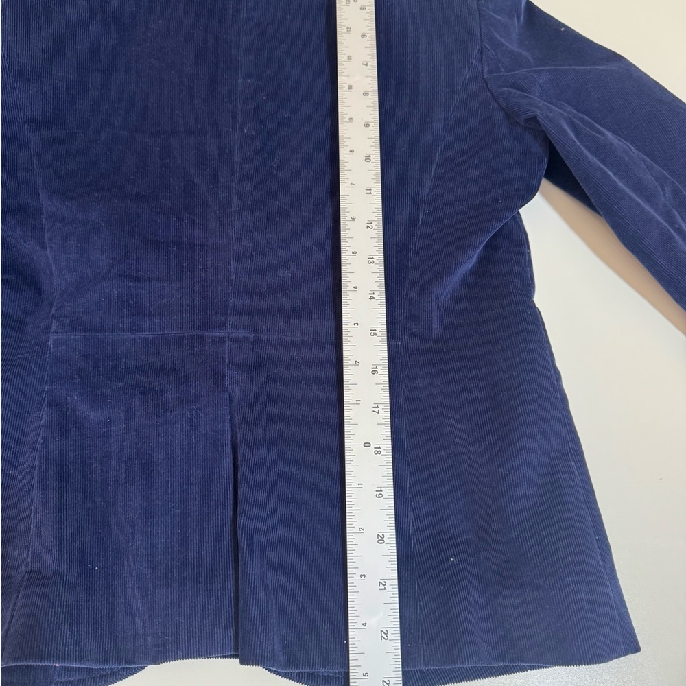 Talbots  Corduroy Navy Blue Women's Blazer - Picture 7 of 12